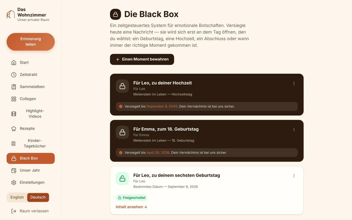 Die Kaydo Black Box – ein Tresor für zeitversiegelte Nachrichten